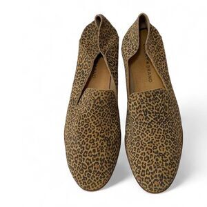 LUCKY BRAND Cahill Cheetah Print Soft Suede Leather Flats 9.5